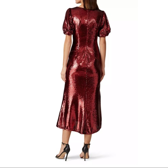 NWT Keepsake Farewell Ruby Sequin Midi Dress - Picture 3 of 11